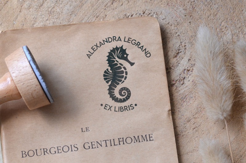 Tampon Ex Libris Hippocampe