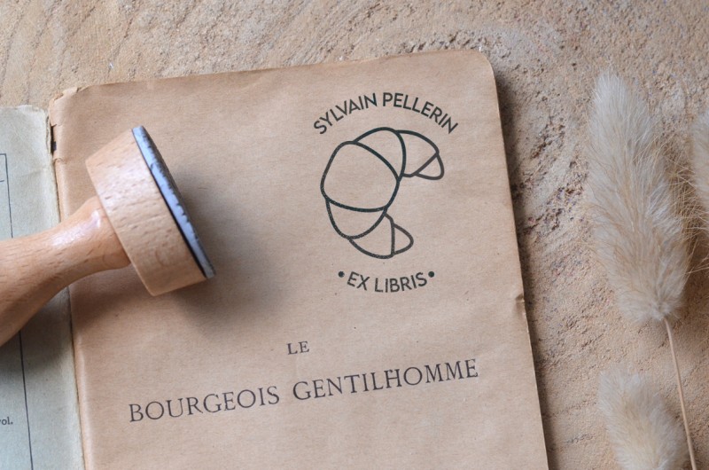 Tampon Ex Libris Croissant