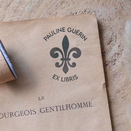 Tampon Ex Libris Fleur de lys