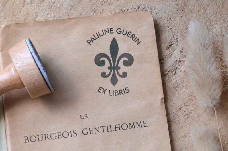 Tampon Ex Libris Fleur de lys